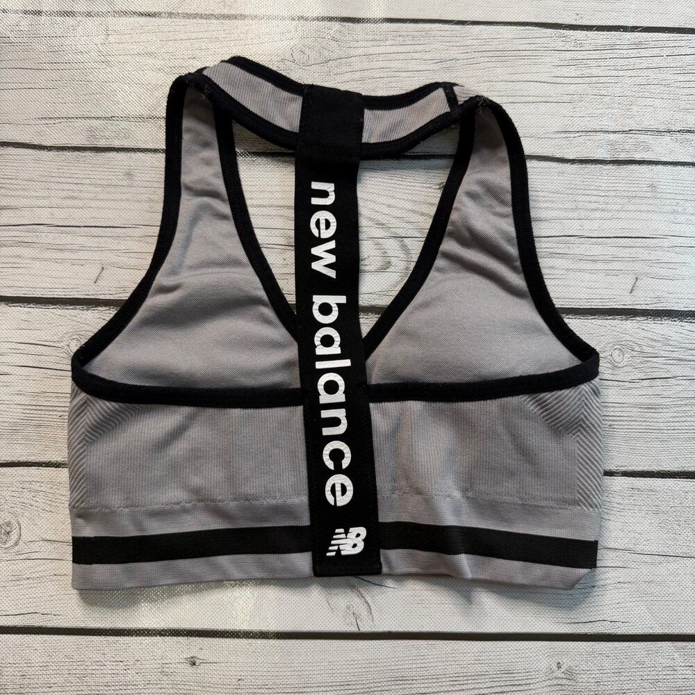 New Balance Gray Racerback Sports Bra